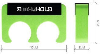 Delphin Maghold Magnetic Rod Holder 2 Positions Green Black
