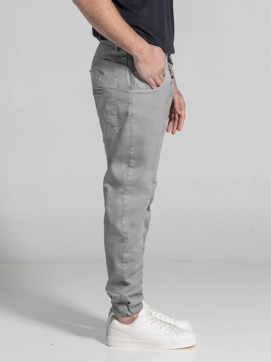 Elastic Trousers in Loose Fit Grey