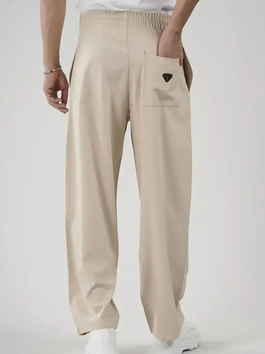 Pantaloni în Linie Baggy Bej