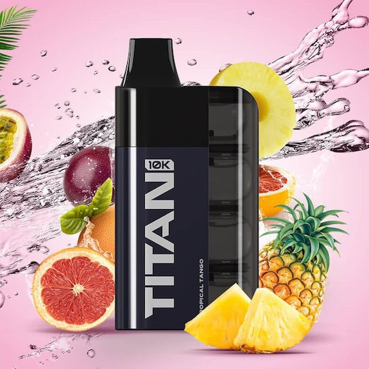 Titan Disposable E-Cigarette 10000 Puffs Tropical Tango 2ml 20mg Black