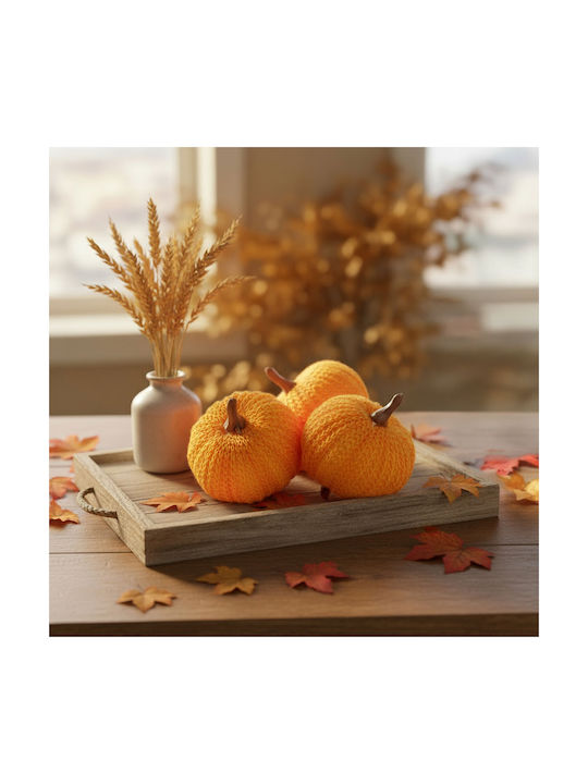 Decorative Set Pumpkins 3 Pieces 6 Cm Clip Textile Decorations