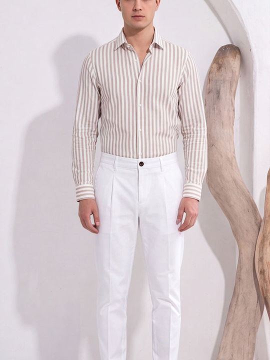 Παντελόνι Chino σε Slim Εφαρμογή Λευκό