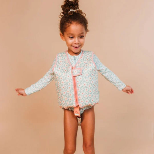 Fresk Swe-2024se1070 Essentials-green Flowers Swimming Vest Σωσίβιο Γιλέκο Κολύμβησης