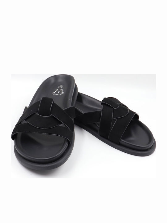 Damen Flache Sandalen Schwarz