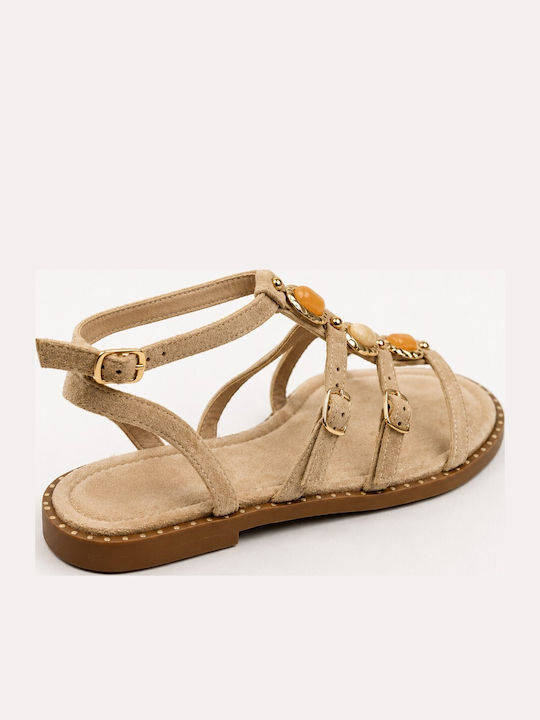 Women's Flat Sandals Beige