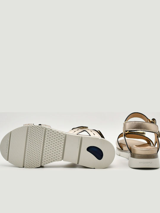 Elody Кожени Дамски Анатомични Сандали Flatforms Кафяви