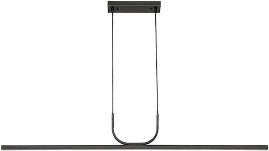 Rabalux Black LED Pendant Ceiling Light with Warm White Light 120cm