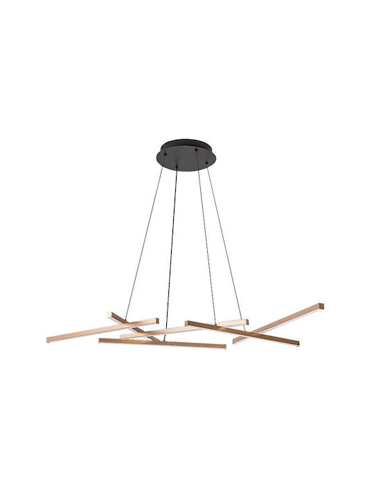 Rabalux Black LED Pendant Ceiling Light with Adjustable White Light 60x60cm