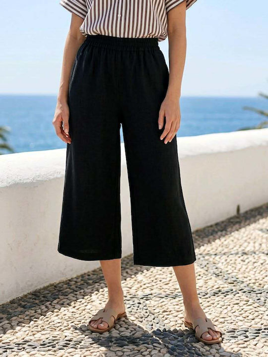 Damen Zip-Culottes Schwarze 262041473 B