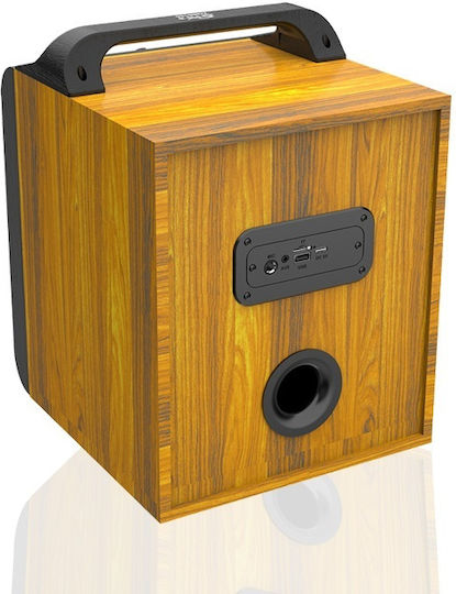 Ηχείο Karaoke με Ενσύρματo Μικρόφωνο και Εφέ Φωτισμού ZQS6155 160125 Καφέ
