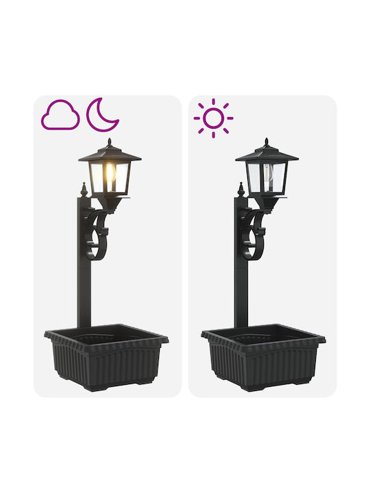 vidaXL Outdoor LED Street Lamp With Warm White Light Black