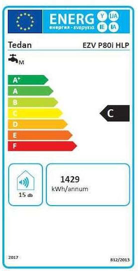 Tedan Θερμοσίφωνας 80lt Inox Οριζόντιος 3kW