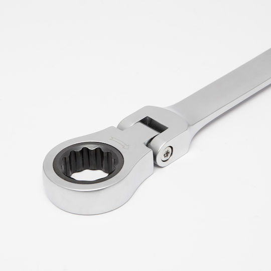 Set Combination Ratchet Wrenches Articulated Neck Access In Angles Tight Spaces