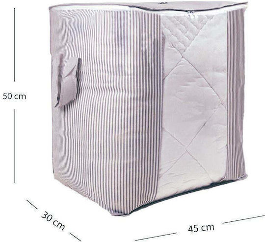 SteweHome Fabric Storage Case for Blanket/Duvet / Coat / Knitwear / Clothes / Bags in Grey Colour 45x30x50cm