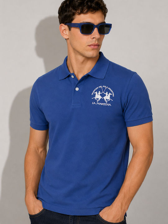 Polo Herrenbluse Kurzarm Blaue