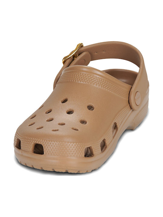 Crocs Classic Γυναικεία Σαμπό Καφέ