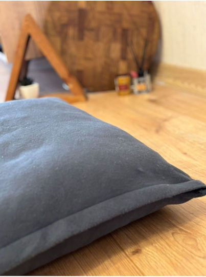 SteweHome Velvet Grey Floor Pillow 60x60cm