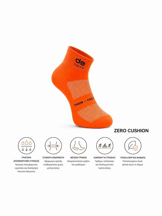 Desocks Lauf Sportliche Socken Orange 1 Paar