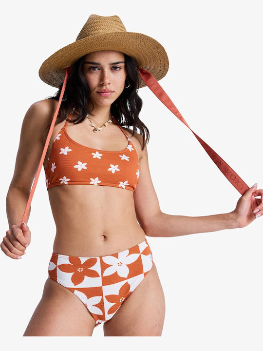 Bikini Top A Cup With Padding Floral White