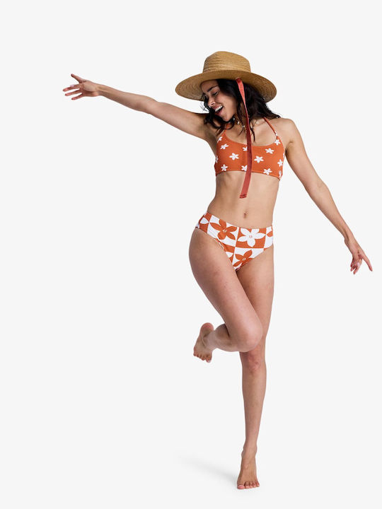 Bikini Top A Cup With Padding Floral White