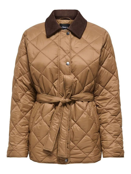 Mix Lang Damenjacken für Winter Beige