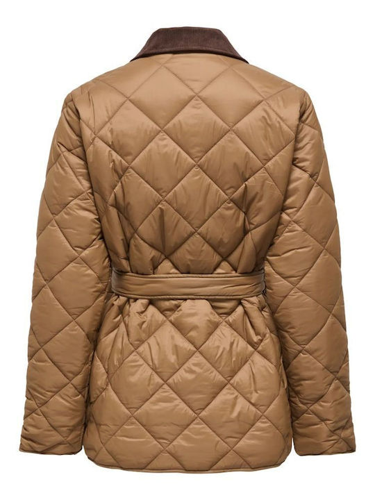 Mix Lang Damenjacken für Winter Beige
