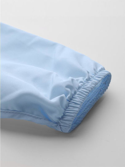 Tutete Circus Show Waterproof Fabric Coverall with Button & Sleeves Light Blue for 6 Months+