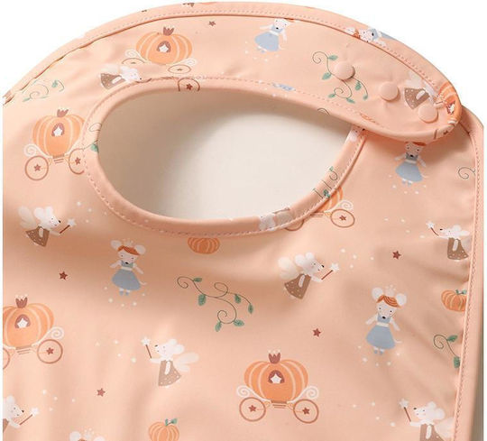 Tutete Mouse Fairies Waterproof Fabric Bib with Button and Pocket for 6 Months+