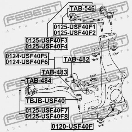 Δεξιά Μπροστινή Ράβδος Lexus Ls460/460l Usf4 2006.08-2012.09 Eu 48610-59125