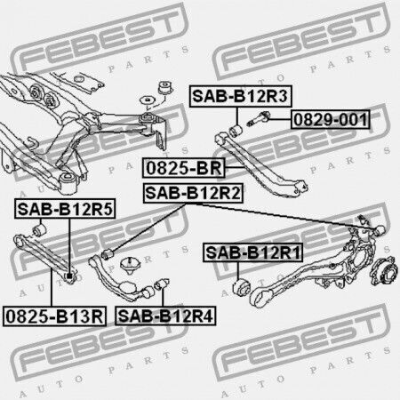 Rear Transverse Rod Subaru Legacy B13 2003.01-2009.04 Jp 20250-ag080