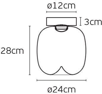 VK Lighting Πλαφονιέρα 24εκ. LED VK Lighting Πλαφονιέρα 24εκ. LED