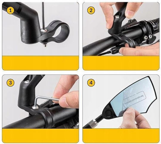 Rockbros Left Bicycle Mirror 26210005001 Black Black