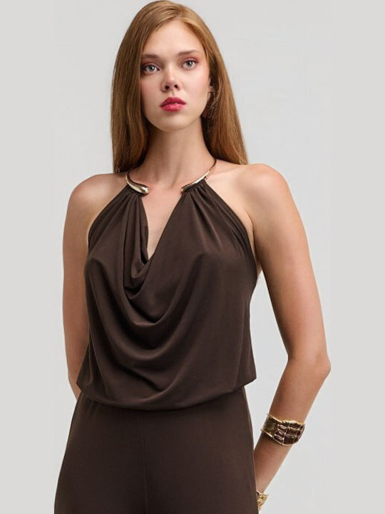 Women's One-piece Jumpsuit Brown
