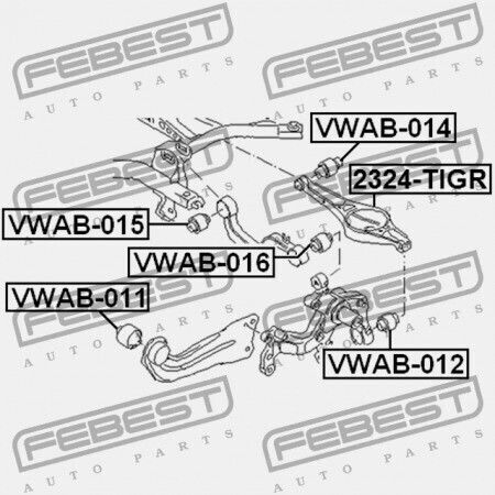 Febest Front Lower Control Arm Audi A3 S3 Sportback Lim Qu 2004-2013 Rdw 1k0505311ab