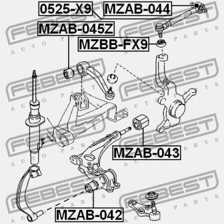 Μπροστινή Ράβδος Mazda Millenia Ta 1995-2002 Usa T001-34-d00a