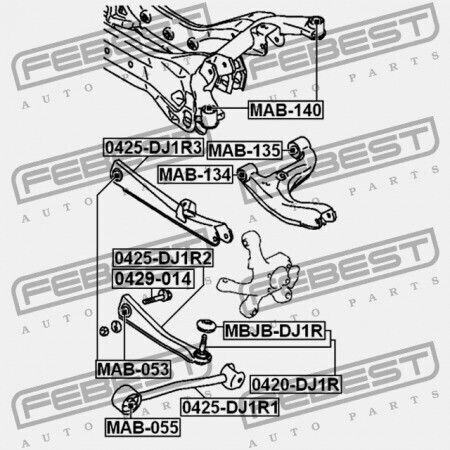 Задна Трансмисионна Щанга Mitsubishi Galant Dj1 3a 2003.11 Mexico Mmna Mn150566