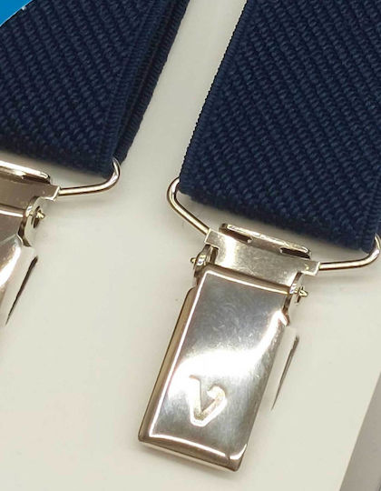 Victoria Παιδικές Τιράντες σε Μπλε Χρώμα με 3 Κλιπ