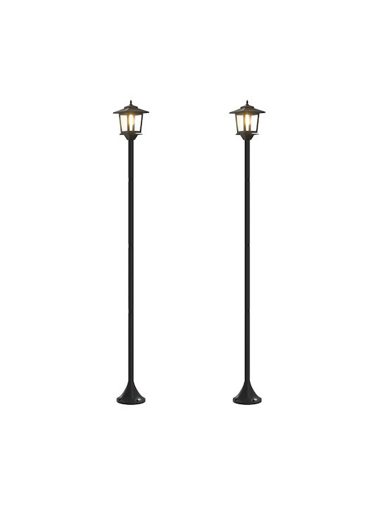 vidaXL Outdoor Floor Lamp LED For Outdoor Use With Warm White Light Black