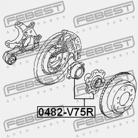 Rear Hub Mitsubishi Pajero Montero Long V90 2006 08 G Xp Mr418068