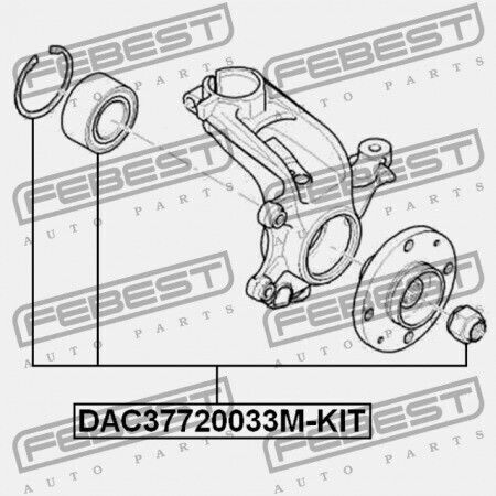 Ρουλεμάν Μπροστινής Πλήμνης Citroen C2 2003-2009 3350.86