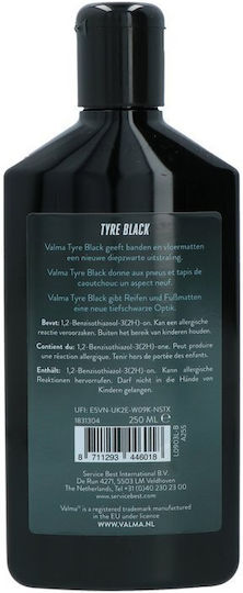 Valma Tyre Black Υγρό Γυαλίσματος Ελαστικά Αυτοκινήτου 250ml 1831304