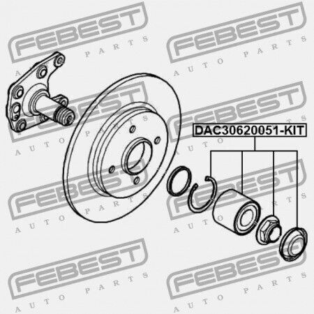 Rear Hub Bearing Repair Kit Citroen Berlingo 2008 3748.94