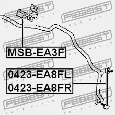 Rechter Vorderer Stabilisatorlinke Für Mitsubishi Galant Ea3 8a 1998.02-2003.07 Mmna Mmna Mr333763
