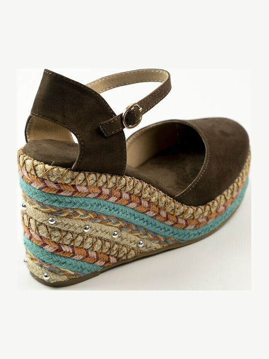 Sommer Damenplattformen Im Stil Espadrilles Braun