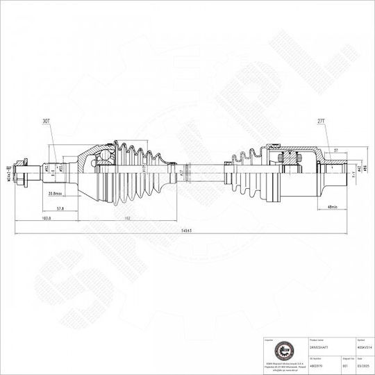 Половин Ос Chevrolet Captiva Opel Antara A Предна Дясна 4802979