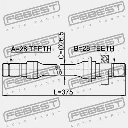 Δεξιός Μισός Άξονας Mazda 626 Ge 1991-1994 Eu G562-25-700b