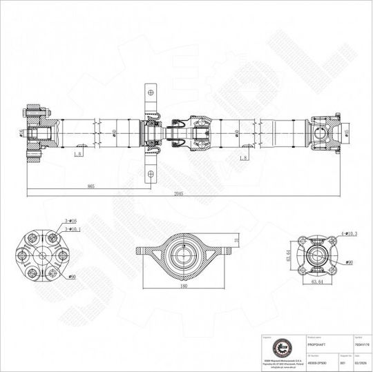 Άξονας Μετάδοσης Κίνησης Kia Sorento Ii 49300-2p500