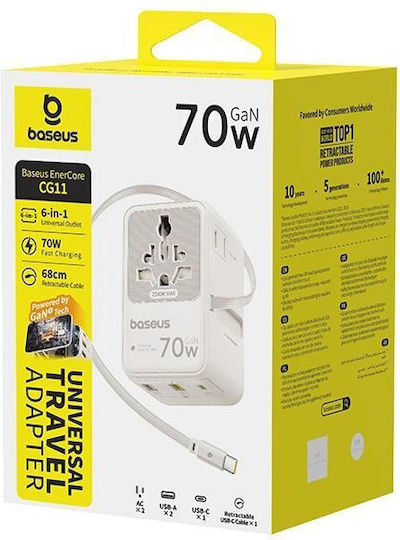 Baseus Steckdosenadapter von Universal zu Universal