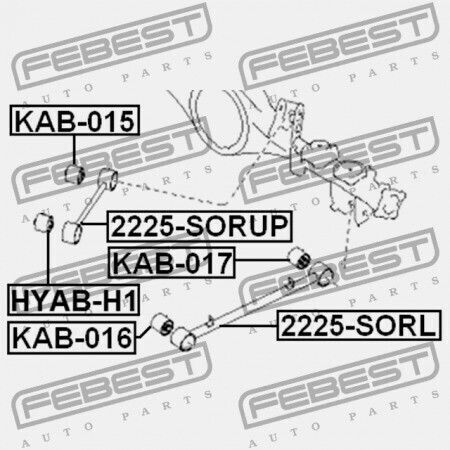 Δακτύλιος Πίσω Βραχίονα Ελέγχου Kia Sorento 02 2002-2006 Cis 55280-3e001