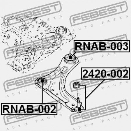 Μπουλόνι Πίσω Βραχίονα Ελέγχου Εμπρός Renault Laguna Iii 2007-2015 545010010r
